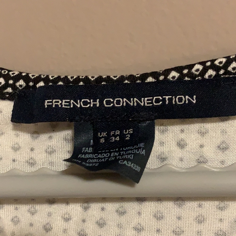 French connection white printed dress size small - Picture 4 of 5